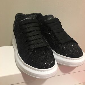 alexander mcqueen glitter platform sneakers
